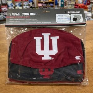 Indiana University Hoosiers Face Mask 2-Pack Colosseum IU‎ Crimson Charcoal NIP